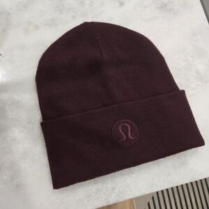 lululemon athletica Plum Knit Beanie with Logo Tag